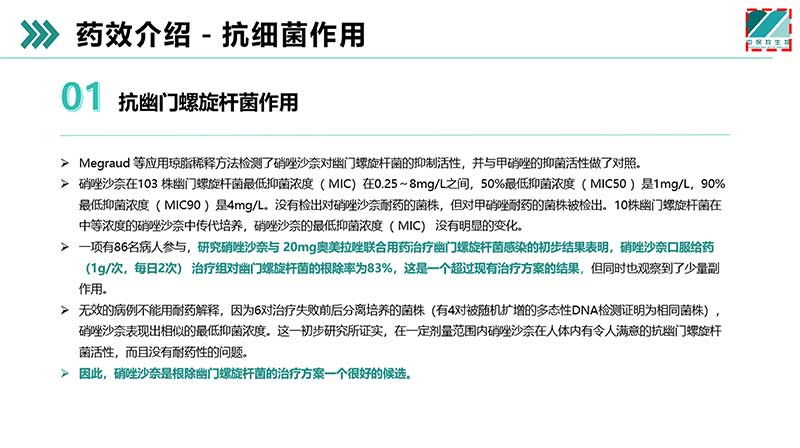 抗细菌应用与药效